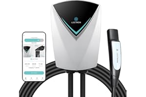 Lectron Tesla (NACS) V-Box Pro Electric Vehicle Charging Station (WiFi) 48 Amp with App Control - Level 2 EV Charger (240V) with NEMA 14-50 Plug/Hardwired Compatible with All Tesla Models S/3/X/Y