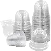 RooTrimmer 50 Pack Clear Plant Pot Domes, Transparent Seedling Domes Compatible with 4 Inch Seed Starter Pots for Indoor Outdoor Gardening(50Pcs, Clear)