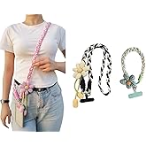 acdiac Portable Flower Phone Lanyard,Universal Phone Crossbody Strap Wristband Lanyard