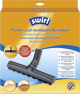 Swirl Fliesen und Hartböden Bürstdüse (Staubsaugerdüse mit Bürstenleiste aus Naturhaar, 32mm-35mm, Passend z.B. für Miele, Siemens, Bosch, Philips, Kärcher, AEG, Samsung, Rowenta)