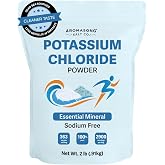 Aromasong Potassium Chloride Powder 2 lb - Food Grade Salt Substitute for Cooking - Low Sodium Alternative | Electrolyte Potassium Powder Supplement for Mineral Balance &amp; Hydration Support