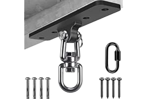 Lifeswell Heavy Bag Hanger, Punching Bag Ceiling Mount Hanger, 360° Rotation Hook for Boxing, MMA, Aerial Yoga, Hammock, and 