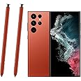 2Pcs Galaxy S22 Ultra Pen Replacement for Samsung Galaxy S22 Ultra 5G SM-S908, Galaxy S22 Ultra S Pen, Stylus Pen for Samsung S22 Ultra 5G Without Bluetooth(Orange)