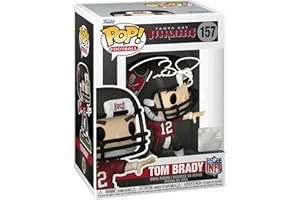 Tom Brady #157 Facsimile Signed Reprint Laser Autographed Funko POP! Football NFL: (Home Uniform) Tampa Bay Buccaneers Figurine with Protector Case