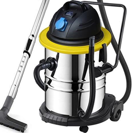 Syntrox Germany 50 Liter 2500 Watt Edelstahl Industriesauger mit Steckdose