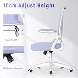 naspaluro Office Chair Ergonomic Desk Chair 90° Flip-up Armrests Purple view 2