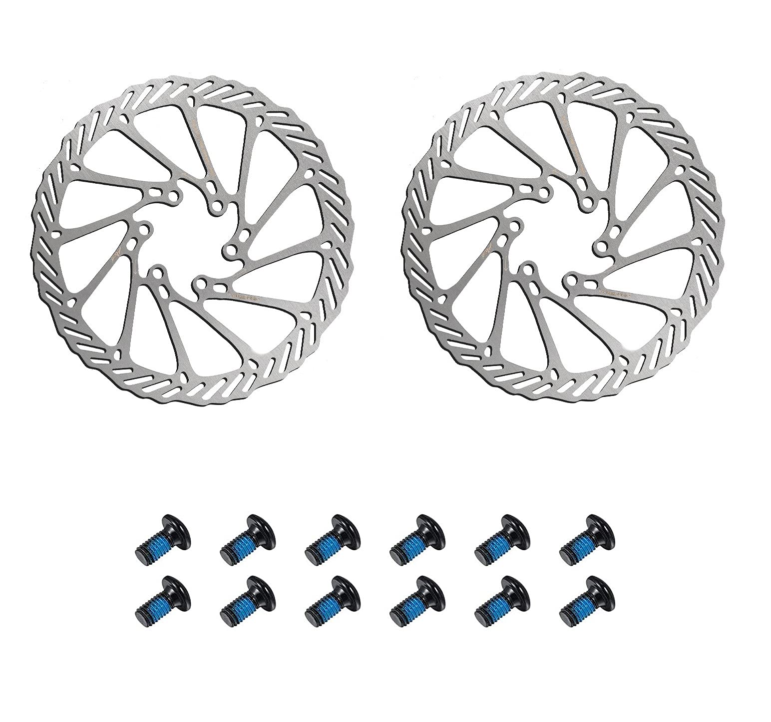Ncheli 2 pcs Disc Brake Rotor,bicycle brake disc disc brake disc bike accessories Bike Disc Brake Rotor 160mm with 12 Bolts Fit for Road Mountain Bike BMX MTB