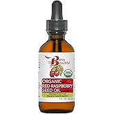 Berry Beautiful Certified Organic Red Raspberry Seed Oil - Cold-pressed from US grown raspberries (1 fl oz)