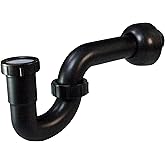 Westbrass A401-PF-12 Decorative Styrene P-Trap, Oil Rubbed Bronze