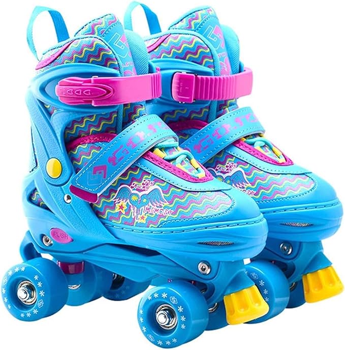 Adjustable Roller Skates, 4 Wheels and Sizes Adjustable Quad Skate for