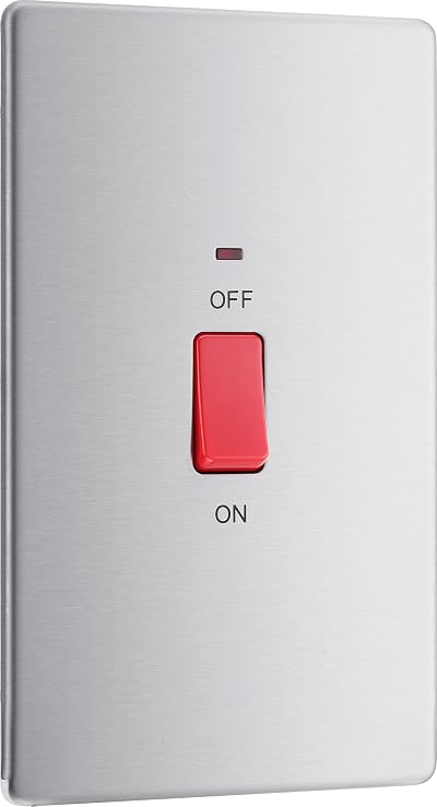 BG Electrical Large Cooker Control Switch Unit with LED Power Indicator 45A