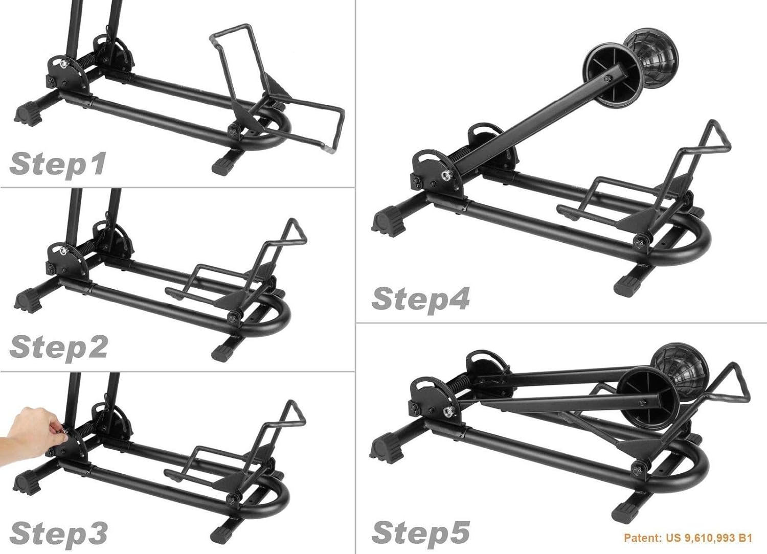 BIKEHAND Bicycle Floor Type Parking Rack Stand - for Mountain and Road Bike Indoor Outdoor Nook Garage Storage : Indoor Bike Storage : Sports & Outdoors