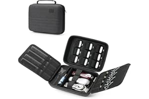 YINKECASE Hard Hair Clipper Case, Barber Case for Clippers and Supplies, EVA Hair Tools Travel Bag for Surker/Wahl/Andis/Novah Men Razor Guard Grooming Kits, Barber Accessories, Black (Bag Only)