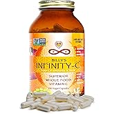 Infinity-C Organic Vitamin C Capsules, Bioavailable VIT C from Acerola, Camu Camu & Amla, Whole Food Vitamin C 1000mg, Immune Support Superfoods, Shilajit, Astragalus Root & Ginger (30 Servings)
