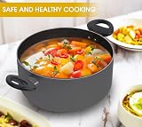 Homatz 4.5L Stock Pot 24cm Non-Stick Induction Base with Glass Lid view 5