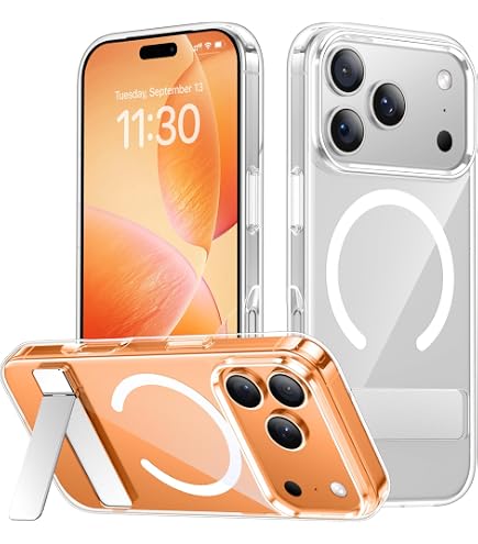 Amazon.com: FNTCASE for iPhone 17 Pro-Max Case: Clear Magnetic Phone Cases  with Screen Protector Compatible with Magsafe Slim Anti Yellowing Rugged  Shockproof Protective Transparent Cell Cover (A-Clear) : Cell Phones &  Accessories