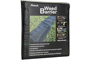 AGTEK Garden Weed Barrier Landscape Fabric 3.8oz 4x10 FT Heavy-Duty Ground Cover Eco-Friendly Weed Control