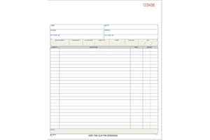 Adams Order Book, 8.38 x 10.69 Inch, 3-Part, Carbonless, 50 Sets, White, Canary, Pink (TC8100)
