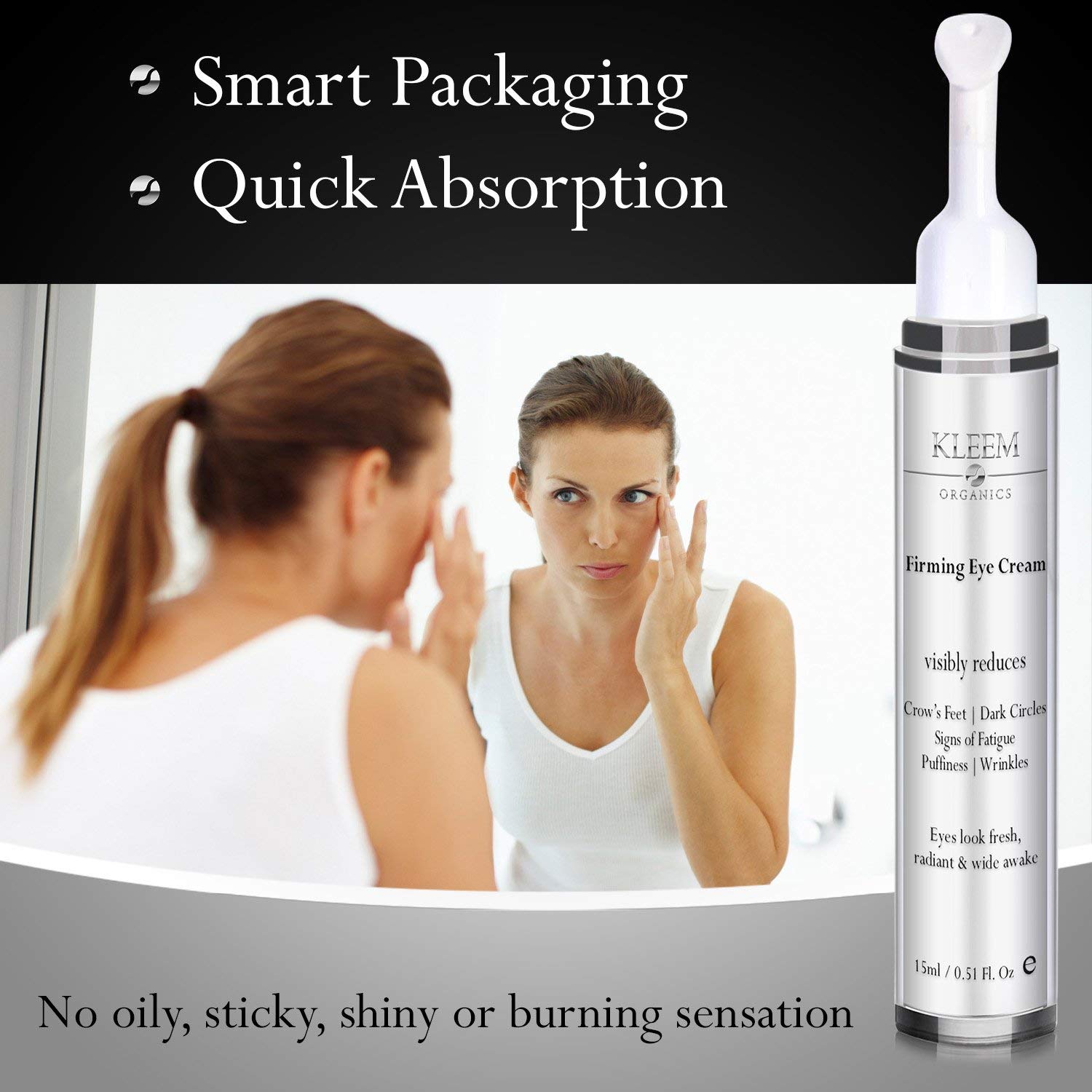 NEW Anti Aging Eye Cream for Dark Circles and Puffiness that Reduces Eye Bags, Crow's Feet, Fine Lines, and Sagginess in JUST 6 WEEKS. The Most Effective Under Eye Cream for Wrinkles (0.51 fl.oz): Beauty