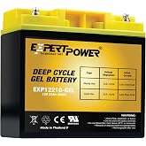ExpertPower 12V 21Ah Gel Deep Cycle Solar Battery, Sealed Gel Technology for Marine, Mobility Applications