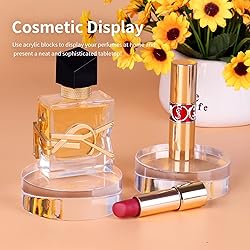 Hewomate Acrylic Round Display Block, 2 Pieces 3 x