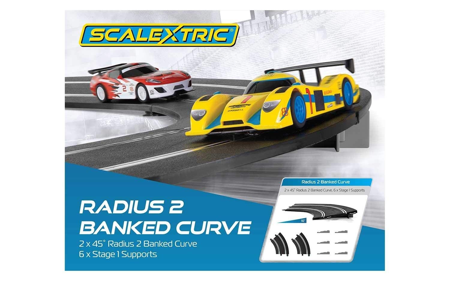 Scalextric C8296 Banked Curve Radius 2 45 degree 1:32 Scale Accessory