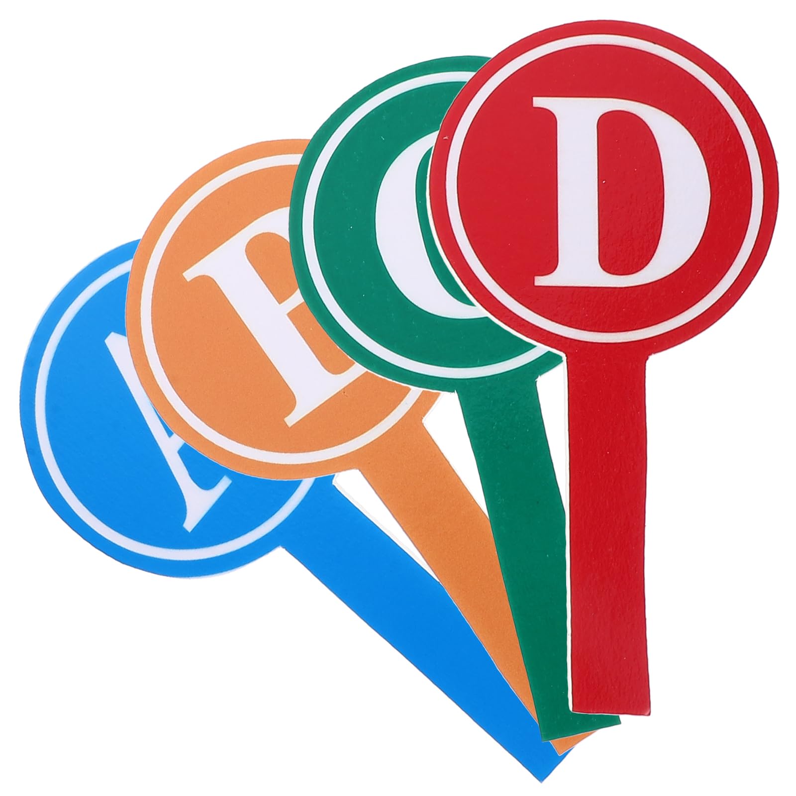 VILLCASE 4pcs Answer Paddle, Dry Erase ABCD Scoreboard, Handheld Voting Paddle for Classroom Voting, Judges Scoring, Auction Games, Single Sided, Assorted Color