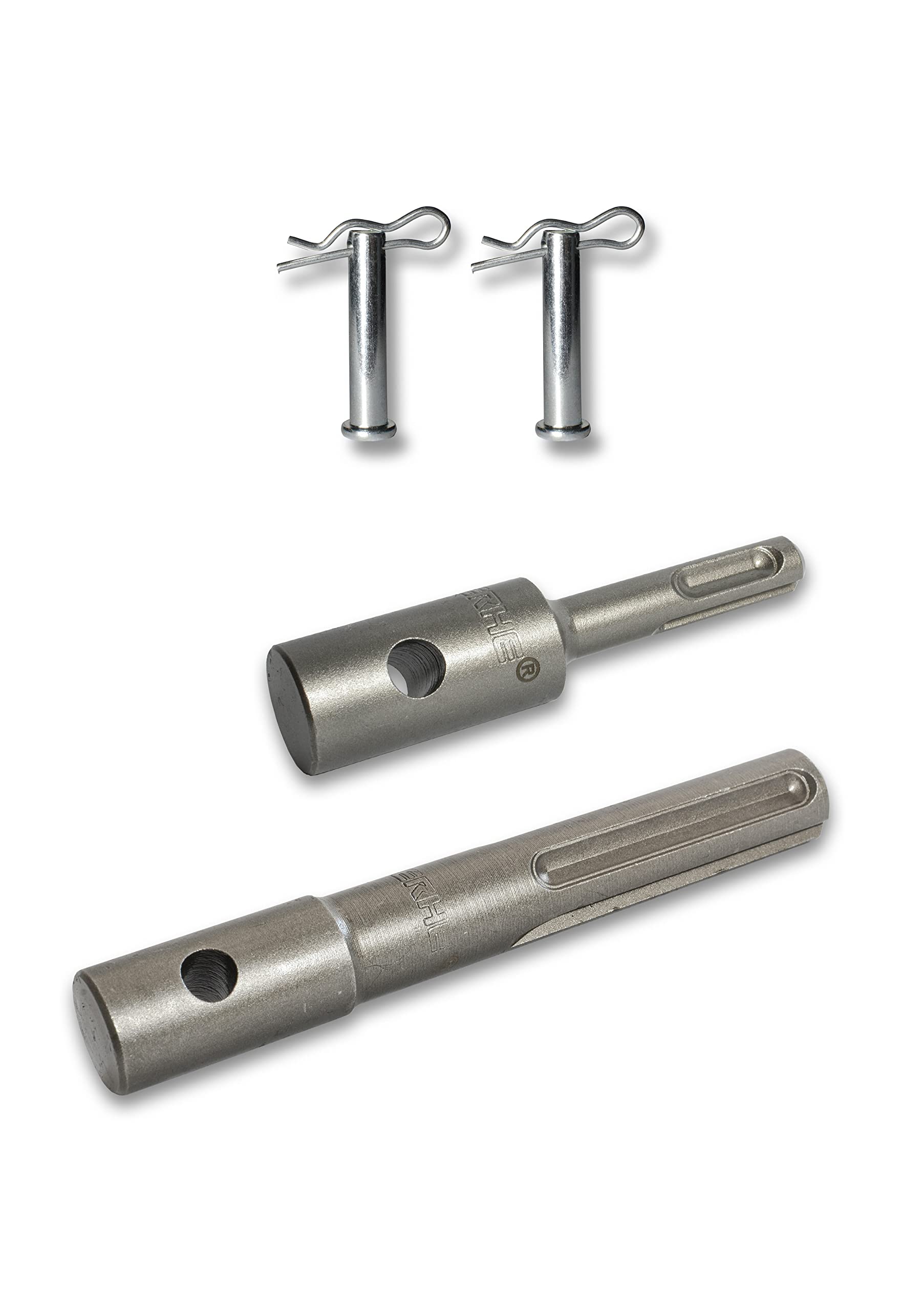 WERHE professional auger adapter set suitable for SDS Plus hammer drill pile drill and also for SDS Max cordless drill With 2 pcs. bolt made of spring steel.