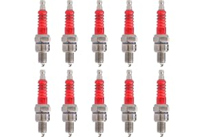 LIYYDS 10 Pcs A7TC Spark Plug Compatible with GY6 50cc-90cc 110cc 125cc 150cc Motorcycle ATV Quad Scooter Go Kart Moped Mini 