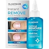 Glamonade Instant Cuticle Remover Gel: Fast-Acting Nail Cuticle Softener | For Overgrown Rough Cuticles with Salicylic Acid Professional Manicure Prep &amp; Nail Care Gentle for Sensitive Skin