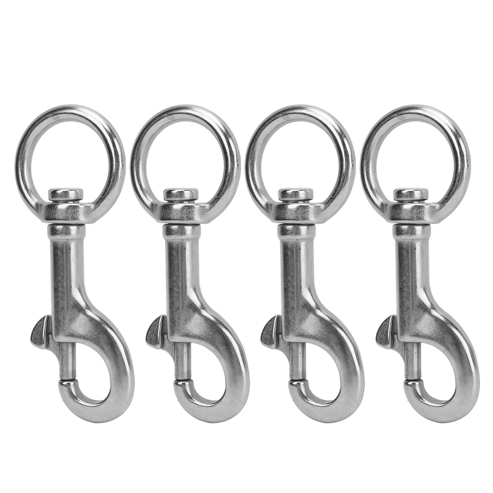 Swivel Eye Bolt Snap Hook Marine Grade Scuba Diving Clip 316 Stainless Steel for Fishing Boating (4#)