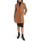 Calvin Klein Women's Classic Faux Wool Overcoat – Long Button Front Winter Jacket