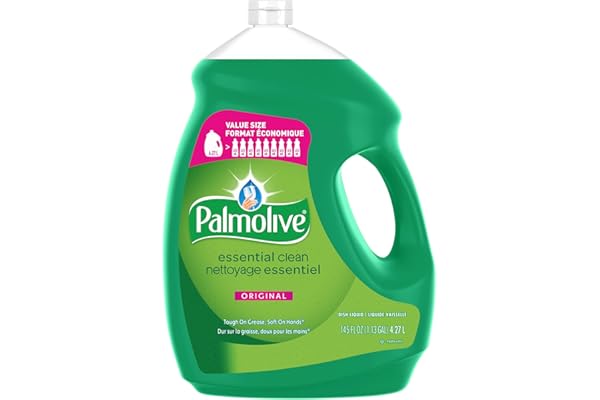 Palmolive Essential Clean Dish Soap, Original Scent 4.27 L - Biodegradable, Phosphate & Paraben Free Liquid Dish Soap - Remov