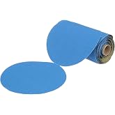 3M Stikit Blue Abrasive Disc Roll, 321U, 36202, 6 in, 80+ Grade, No Hole | 50 Discs, for Auto Sanding, Coating Removal, Body Repair, Primer Sanding