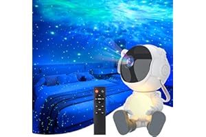 GODENBA Astronaut Galaxy Projector with Moon Lamp, Night Light Starry Star Projector with Moon Lamp, Ceiling Nebula Space Projector for Bedroom Decor with 8 Mode/Speed/Dimmable/Timmer, Gifts for Christmas