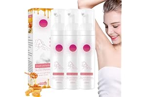 BEEPOW Gentle Beeswax Hair Removal Mousse and Foam Spray for Body Hair Removal (3PCS)