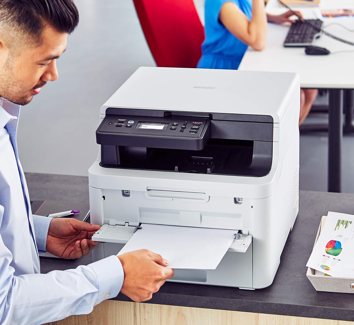 Brother HL-L3290CDW Compact Digital Color Printer Providing Laser Printer Quality Results with Convenient Flatbed Copy & Scan, Wireless Printing and Duplex Printing,  Dash Replenishment Ready: Electronics