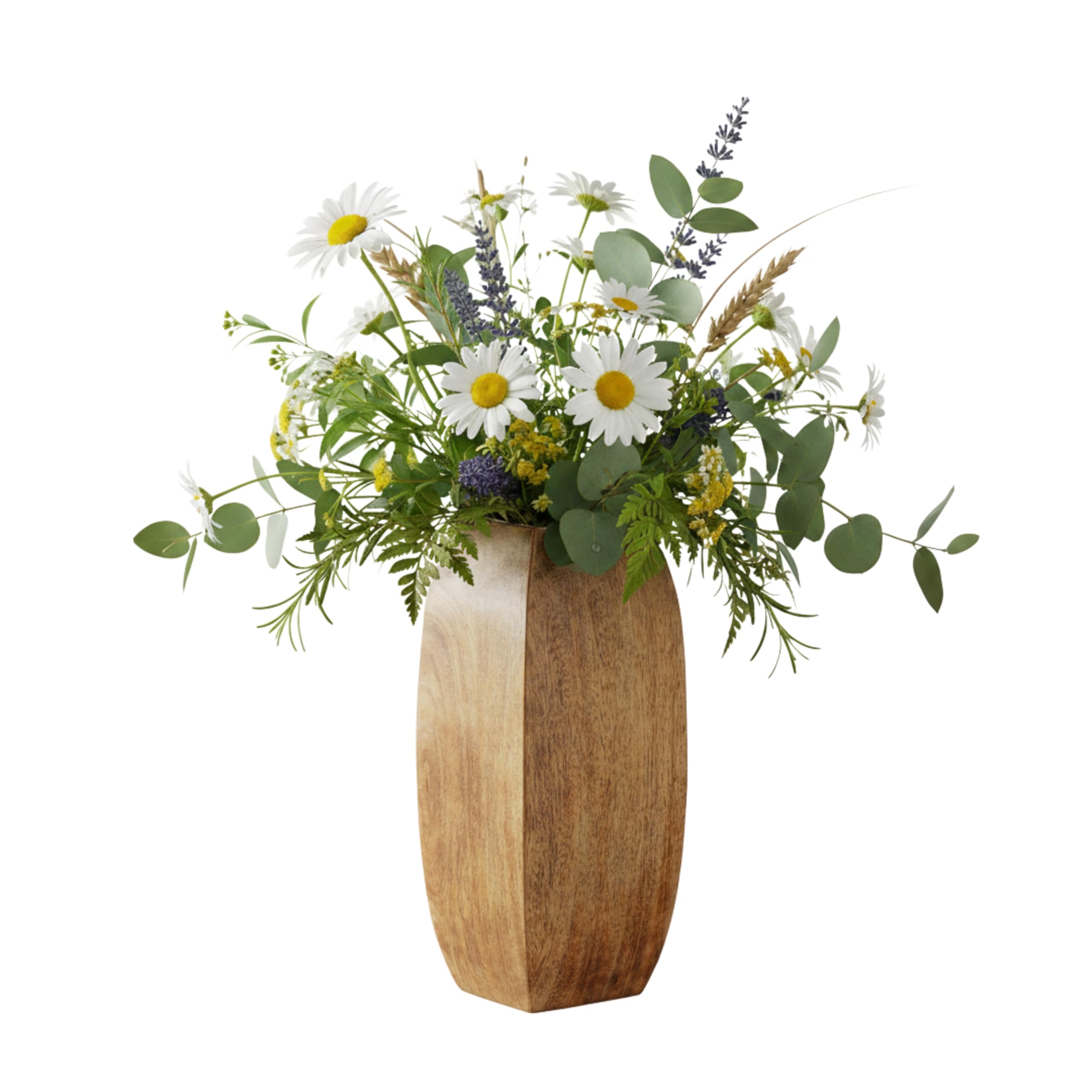 Photo 1 of Mela Artisans Large Wood Vase - Manas Style with Medium Burnt Finish | 12" x 3.5" x 3.5" | Wooden Vases for Home Decor | Decorative Rustic Natural Mango Wood Vases | Elegant Wood Flower & Bud Vase
