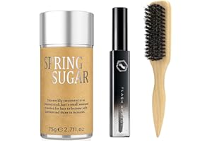 SPRINGSUGAR Hair Wax Stick Set for Flyaways Slick Back – Includes Wax Stick for Hair, Slick Back Hair Brush, Hair Finishing Stick – Hair Styling Products for Women, Taming Frizz & Creating Sleek Styles