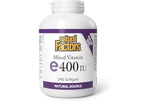 Natural Factors Mixed Vitamin E 400 IU, Natural Source, 240 Softgels, VALUE SIZE, Highly Bioavailable, Easy-to-Take, A Source