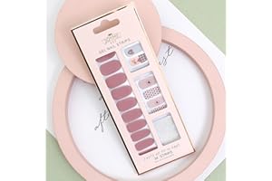 GOBUDSGO Gloss Nail Strips - UV Free, Chip Resistant, Easy to Apply & Remove, Long Lasting Gel Nail Stickers | Contains 34 Nail Wraps, 1 Nail File