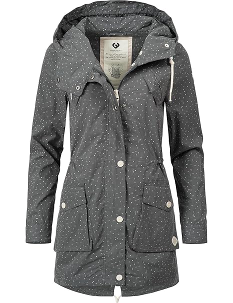 Ragwear Damen Mantel Übergangsmantel YM-Clancy Dots 6 Farben XS-XL