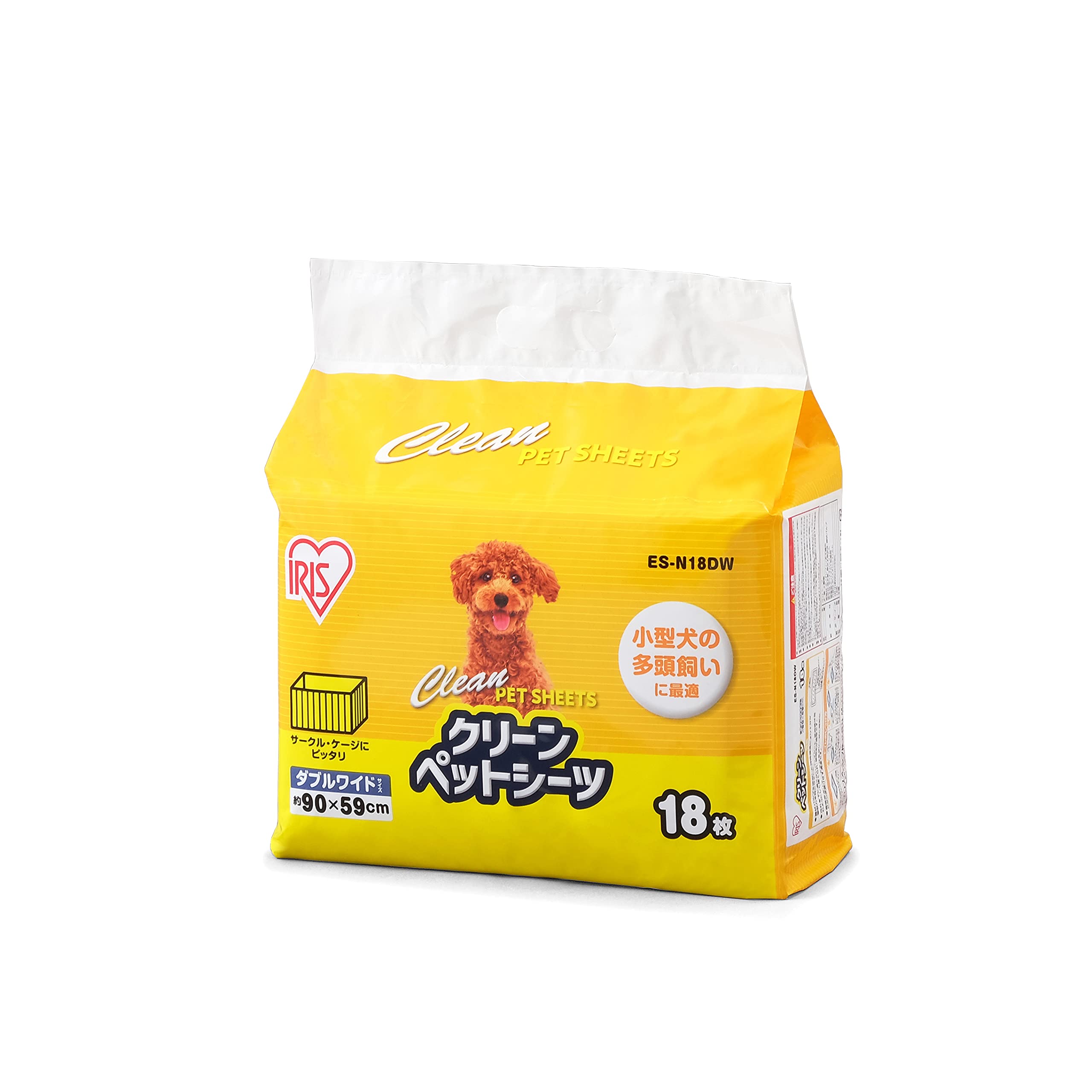 アイリスオーヤマ ペットシーツ 超薄型 ダブルワイド 18枚入の商品画像