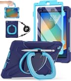 FINTIE Custodia per iPad 10.2 Pollici 9a / 8a / 7a Generazione (2021 2020 2019) - [Built-in Pencil Holder] Antiurto Sottile Case Posteriore Trasparente Cover con Auto Sveglia/Sonno, Rosa