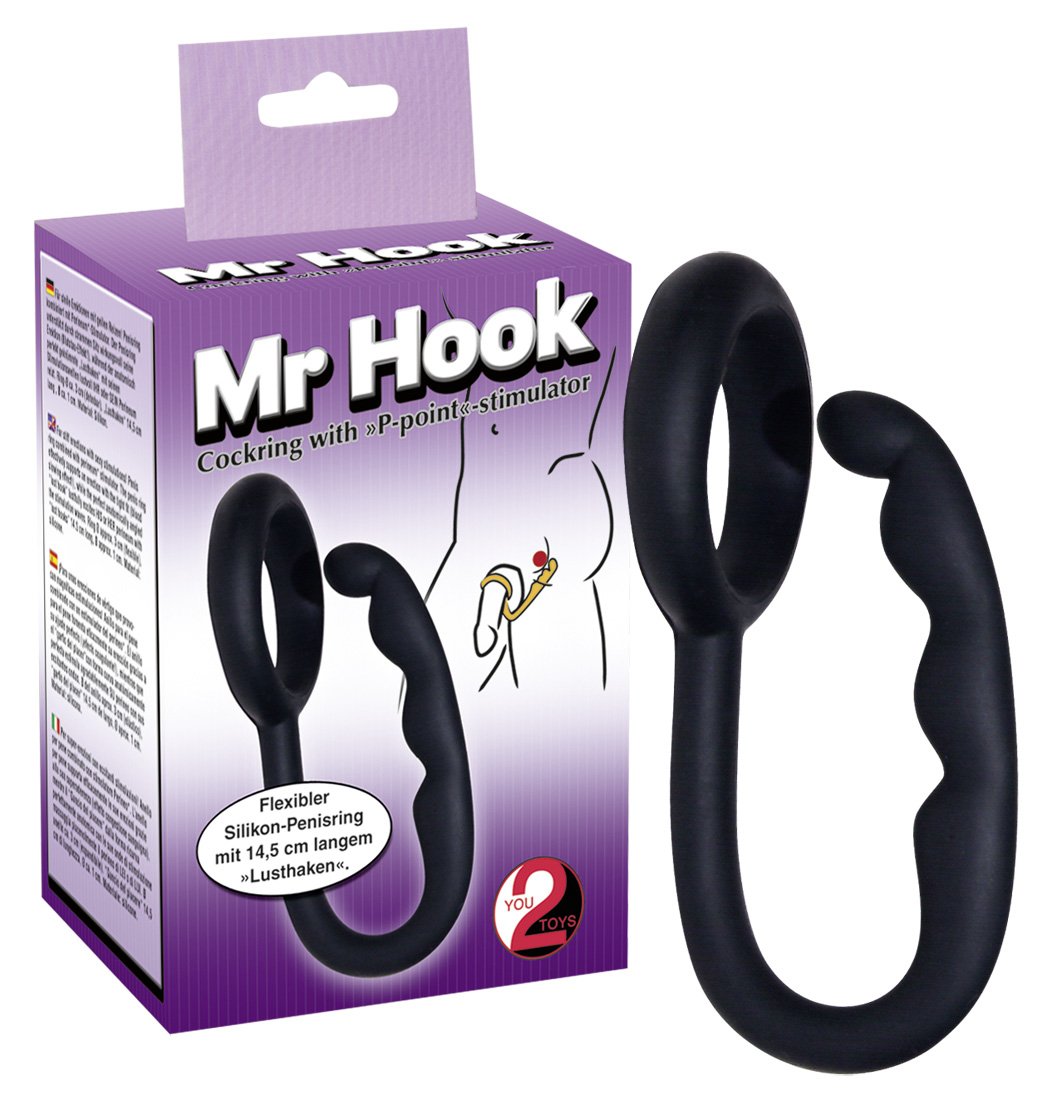 You2Toys Mr. Hook Cock Ring Black