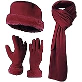 boxed-gifts Women's Warm Fleece Winter - Women's Hat and Glove Set + Hats Gloves Scarves for Women