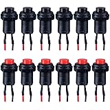 DMWD 12-Pack 12mm Mini Momentary Push Button Switch