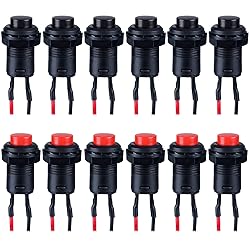 DMWD 12-Pack 12mm Mini Momentary Push Button Switch