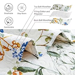 Ycosy Floral Quilt Sets Twin Size Reversible