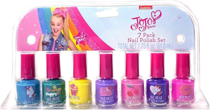 Amazon Jojo Siwa ジョジョ シワ はがせるマニキュア 7本セット 7 Pack Nail Polish Set メイクアップ おもちゃ